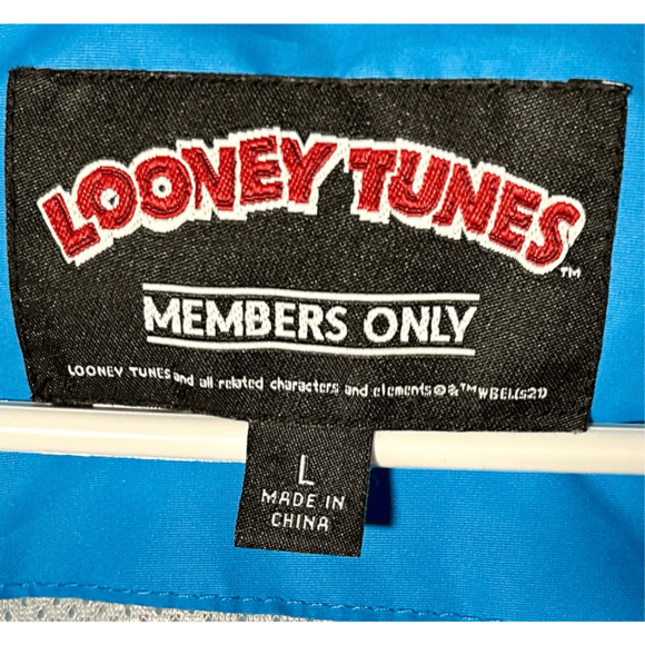 Looney Tunes Members Only Space Jam Tune Squad Full Zip Blue Windbreaker Jacket - Picture 4 of 9